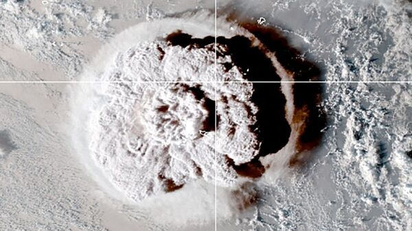 Vụ phun trào núi lửa ngầm Hunga-Tonga-Hunga-Haapai ở Thái Bình Dương - Sputnik Việt Nam