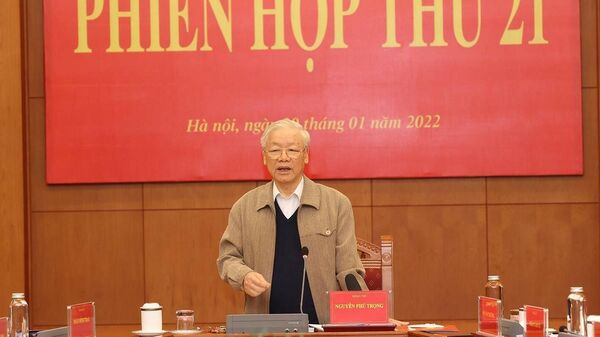 Tổng Bí thư Nguyễn Phú Trọng phát biểu kết luận Phiên họp thứ 21 - Sputnik Việt Nam