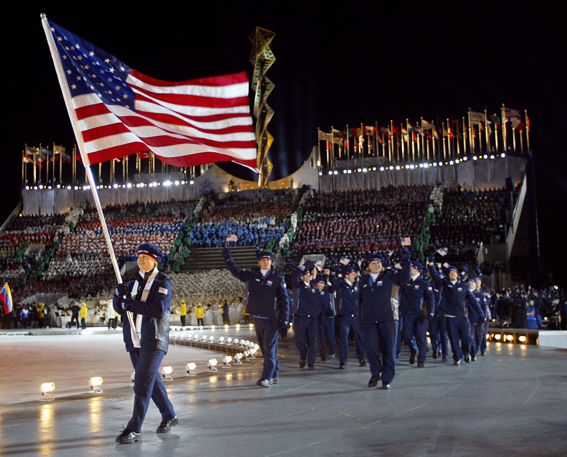 Phái đoàn Mỹ tham dự lễ khai mạc Thế vận hội Mùa đông 2002 tại Thành phố Salt Lake - Sputnik Việt Nam, 1920, 25.01.2022