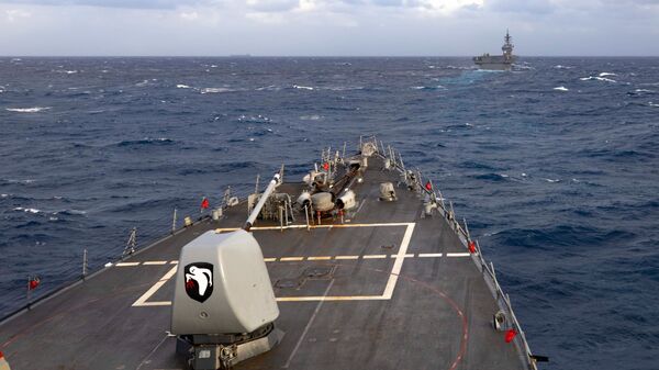 Hải quân Mỹ và Lực lượng Phòng vệ Hàng hải Nhật Bản tập trận ở Biển Đông - Sputnik Việt Nam