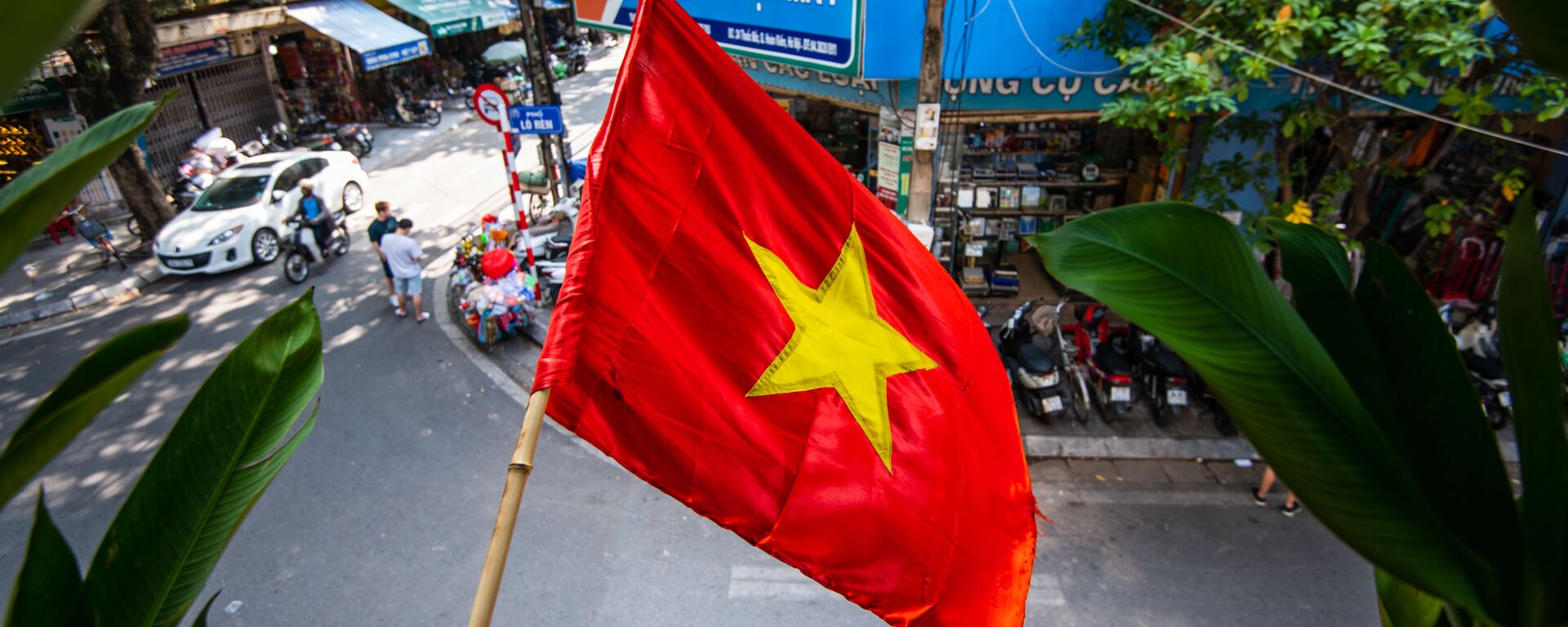 Cờ Việt Nam trên đường phố Hà Nội - Sputnik Việt Nam, 1920, 05.09.2022