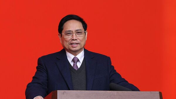 Thủ tướng Phạm Minh Chính phát biểu kết luận hội nghị - Sputnik Việt Nam