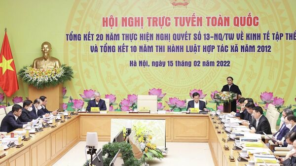 Thủ tướng Phạm Minh Chính chủ trì Hội nghị tổng kết 20 năm thực hiện Nghị quyết số 13 về kinh tế tập thể - Sputnik Việt Nam