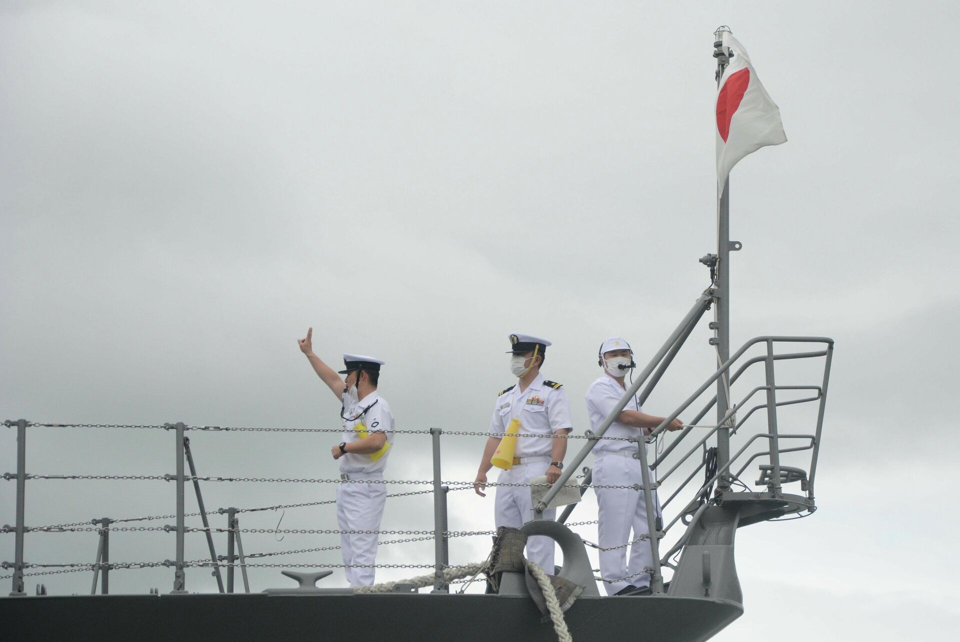 Biên đội tàu huấn luyện đường dài thuộc Lực lượng Tự vệ trên biển Nhật Bản thăm Đà Nẵng - Sputnik Việt Nam, 1920, 24.02.2022