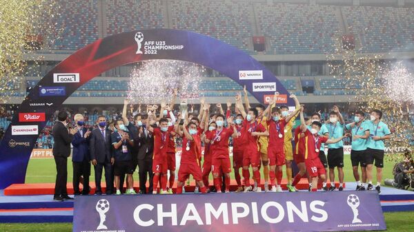 U23 Việt Nam đăng quang ngôi vô địch Giải U23 Đông Nam Á 2022. - Sputnik Việt Nam