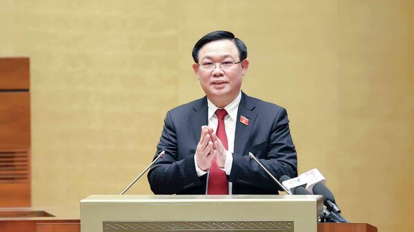 Chủ tịch Quốc hội Vương Đình Huệ phát biểu kết luận Hội nghị - Sputnik Việt Nam