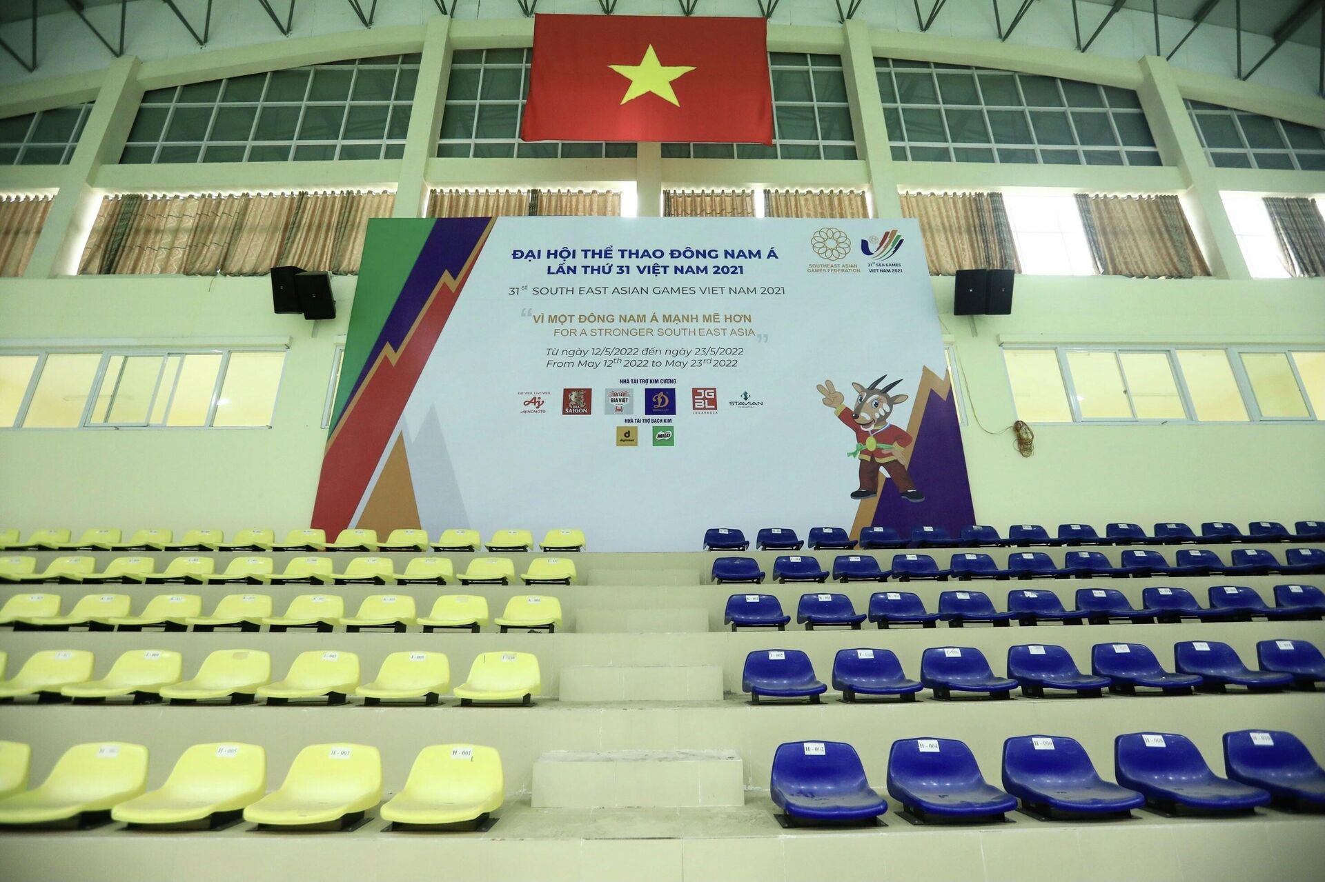 Nhà thi đấu Hoài Đức đã sẵn sàng đón 2.000 khán giả đến cổ vũ các nội dung thi đấu trong khuôn khổ SEA Games 31. - Sputnik Việt Nam, 1920, 18.03.2022