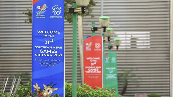 Nhà thi đấu Hoài Đức đã sẵn sàng đón 2.000 khán giả đến cổ vũ các nội dung thi đấu trong khuôn khổ SEA Games 31. - Sputnik Việt Nam