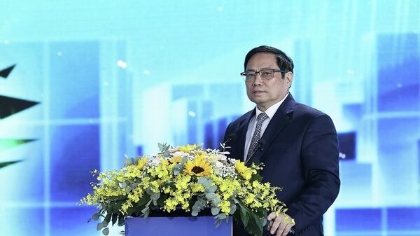 Thủ tướng Phạm Minh Chính phát biểu tại Lễ động thổ. - Sputnik Việt Nam