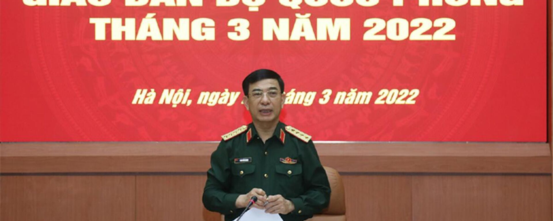 Đại tướng Phan Văn Giang phát biểu tại hội nghị - Sputnik Việt Nam, 1920, 30.03.2022