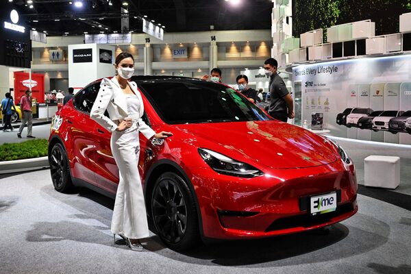 Xe Tesla Model Y tại Triển lãm ô tô quốc tế Bangkok - Sputnik Việt Nam