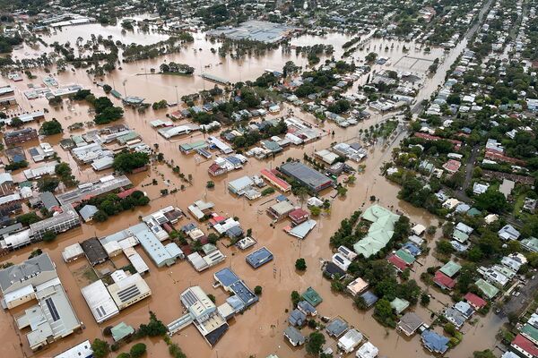 Ảnh chụp từ trên không về hậu quả ngập lụt ở thành phố Lismore của Australia - Sputnik Việt Nam