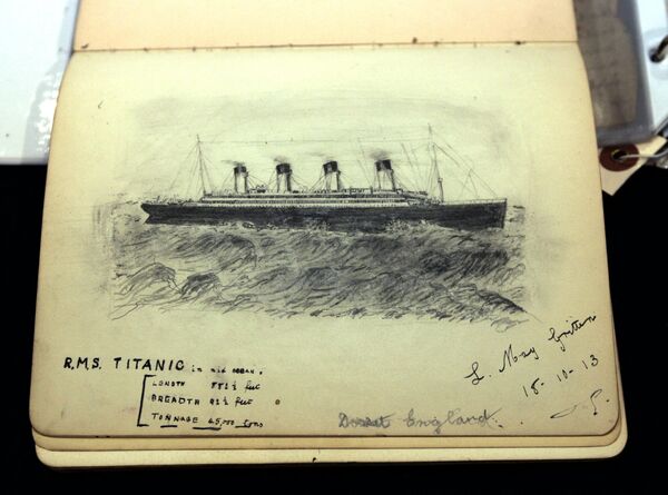 Một trang trong cuốn sách viết tay của bà Laura Marie Cobb, nữ hành khách tàu Titanic - Sputnik Việt Nam