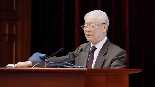 Tổng Bí thư Nguyễn Phú Trọng phát biểu chỉ đạo hội nghị - Sputnik Việt Nam