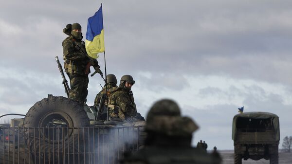 Quân đội Ukraina gần căn cứ quân sự ở Kramatorsk, vùng Donetsk. Lưu trữ ảnh - Sputnik Việt Nam