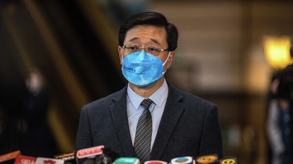 Ứng viên John Lee, người muốn tranh chức đứng đầu ban quản trị Hồng Kông. - Sputnik Việt Nam