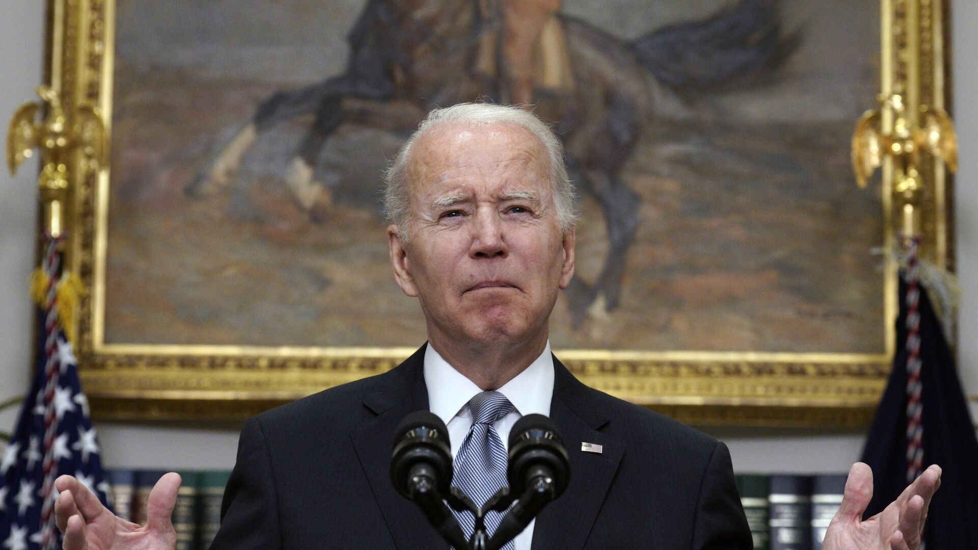 Tổng thống Mỹ Joe Biden phát biểu về tình hình Ukraina tại Nhà Trắng - Sputnik Việt Nam, 1920, 01.06.2022