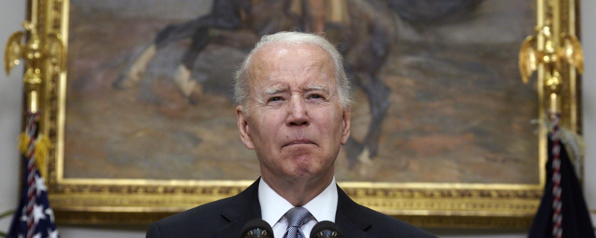 Tổng thống Mỹ Joe Biden phát biểu về tình hình Ukraina tại Nhà Trắng - Sputnik Việt Nam, 1920, 06.05.2022