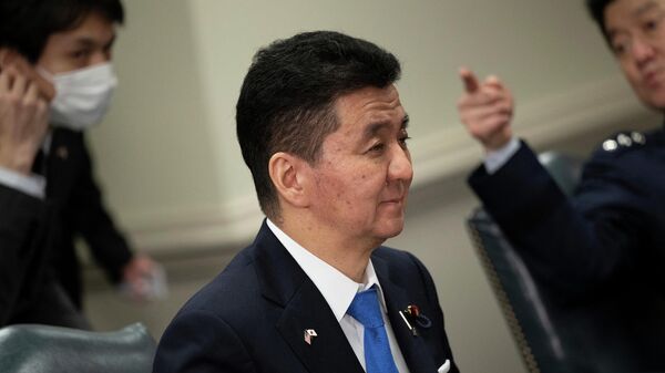 Bộ trưởng Quốc phòng Nhật Bản Nobuo Kishi trong cuộc họp tại Lầu Năm Góc, Washington, Mỹ - Sputnik Việt Nam