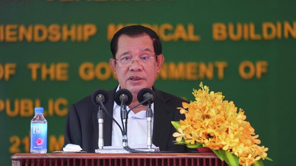 Thủ tướng Campuchia Hun Sen tại lễ khai trương bệnh viện ở Phnom Penh - Sputnik Việt Nam