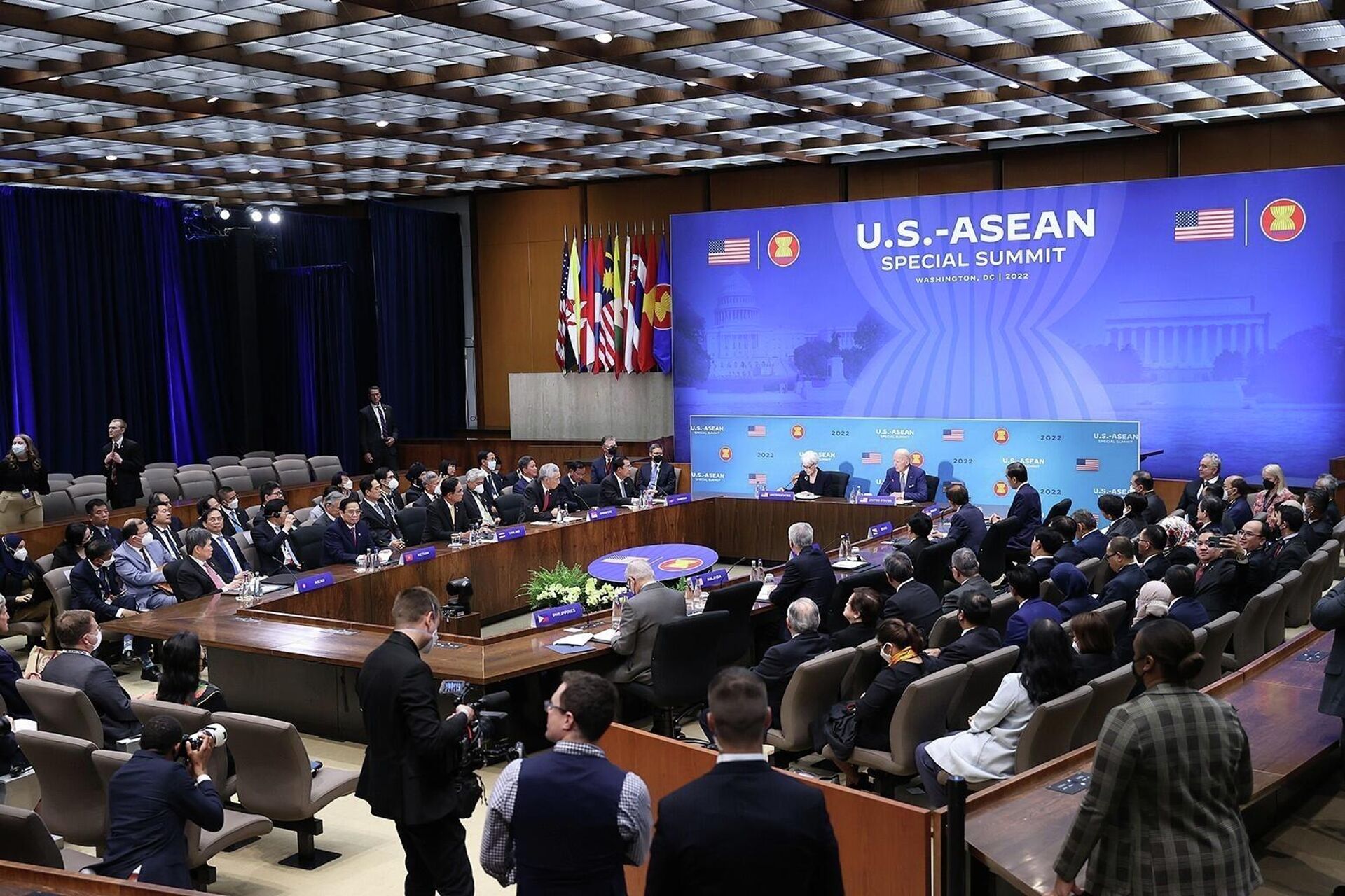 Quang cảnh Hội nghị cấp cao đặc biệt ASEAN - Hoa Kỳ. - Sputnik Việt Nam, 1920, 15.05.2022