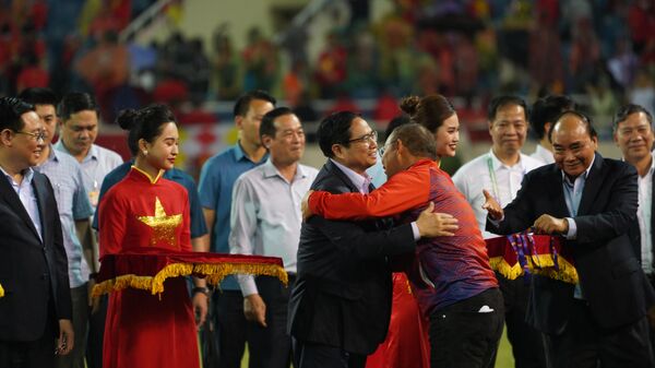 Thủ tướng Phạm Minh Chính chúc mừng HLV Park Hang Seo và U23 Việt Nam - Sputnik Việt Nam