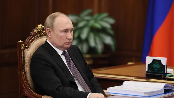 Nhà lãnh đạo Nga Vladimir Putin tại cuộc gặp với Cao ủy Nhân quyền Nga Tatiana Moskalkova - Sputnik Việt Nam