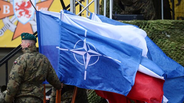 Lễ chào mừng tiểu đoàn liên quân  NATO do Mỹ dẫn đầu tại Orzysz, Ba Lan. - Sputnik Việt Nam