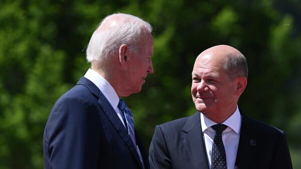 Tổng thống Mỹ Joe Biden và Thủ tướng Đức Olaf Scholz - Sputnik Việt Nam