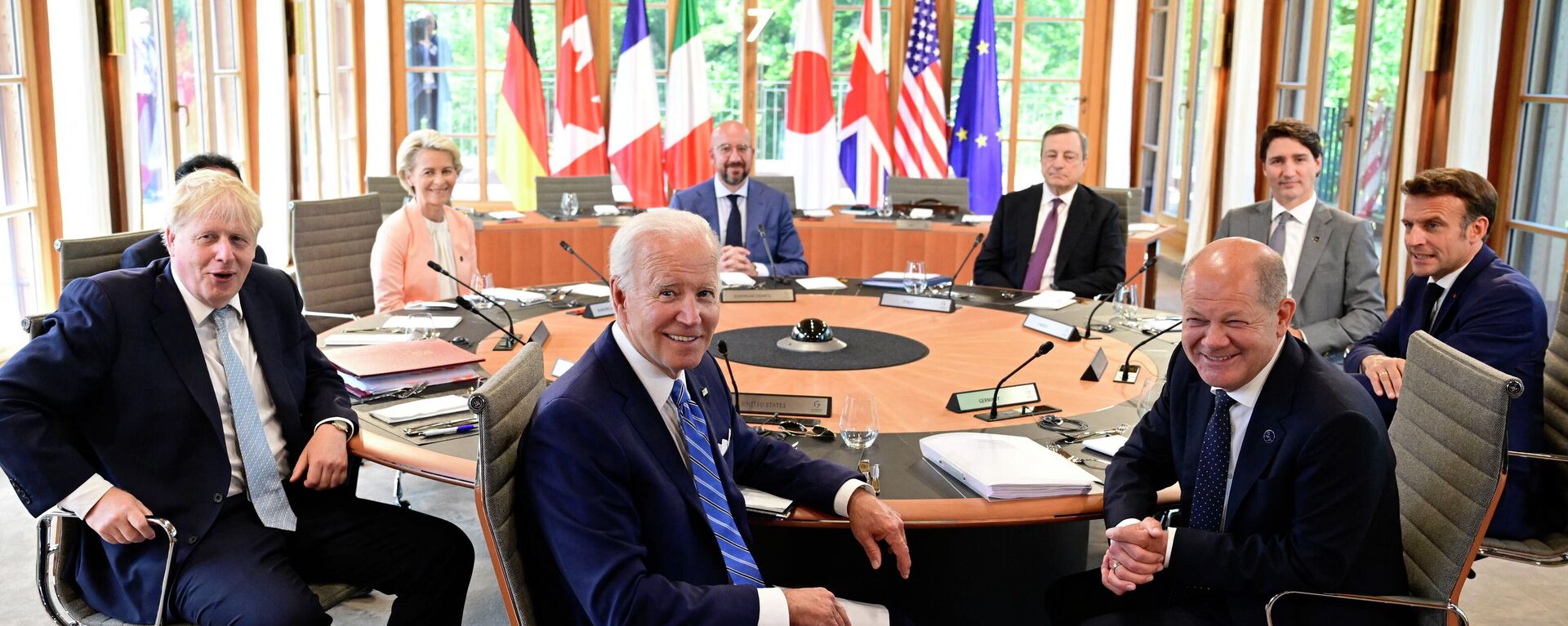 Các nhà lãnh đạo thế giới tại hội nghị thượng đỉnh G7 ở Bavaria - Sputnik Việt Nam, 1920, 14.07.2022