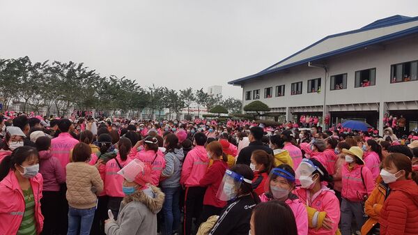 Hàng nghìn công nhân Công ty TNHH Vienergy tại Ninh Bình đình công ngày 11.2  - Sputnik Việt Nam
