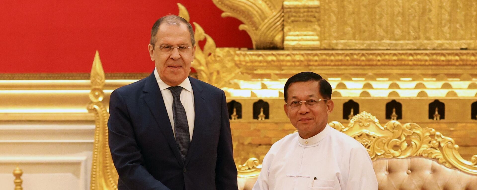 Bộ trưởng Bộ Ngoại giao Liên bang Nga Sergei Lavrov trong cuộc gặp với Bộ trưởng Ngoại giao Myanmar Wunna Maung Lwin - Sputnik Việt Nam, 1920, 03.08.2022