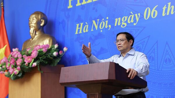 Thủ tướng Phạm Minh Chính chủ trì họp BCĐ Quốc gia phòng, chống dịch COVID-19 lần thứ 16 - Sputnik Việt Nam