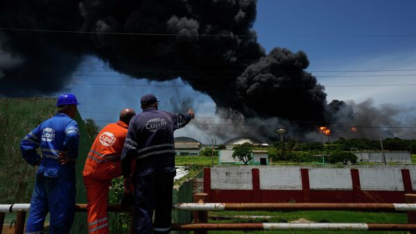 Cháy kho chứa dầu ở tỉnh Matanzas, Cuba - Sputnik Việt Nam