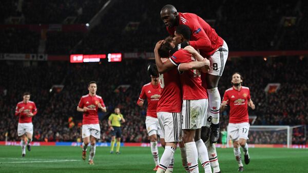 Các cầu thủ Manchester United ăn mừng chiến thắng - Sputnik Việt Nam