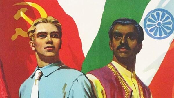 Chi tiết áp phích Liên Xô năm 1956 Người ấn Độ và người Nga là anh em! - Sputnik Việt Nam