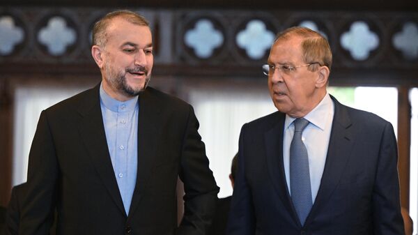 Hội nghị Bộ trưởng Ngoại giao Liên bang Nga và Iran S. Lavrov và H. A. Abdollahian - Sputnik Việt Nam