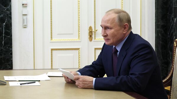 Tổng thống Nga Vladimir Putin họp về các vấn đề kinh tế - Sputnik Việt Nam