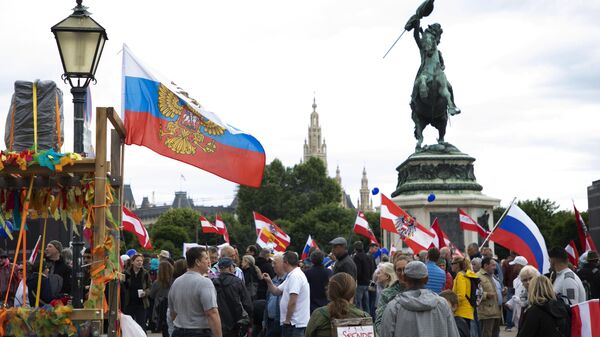 Biểu tình phản đối ở Vienna chống lại sự hỗ trợ tài chính cho Ukraina ở cấp nhà nước - Sputnik Việt Nam