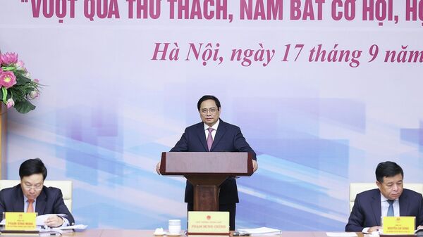 Thủ tướng Phạm Minh Chính chủ trì Hội nghị Thủ tướng Chính phủ với doanh nghiệp đầu tư nước ngoài - Sputnik Việt Nam