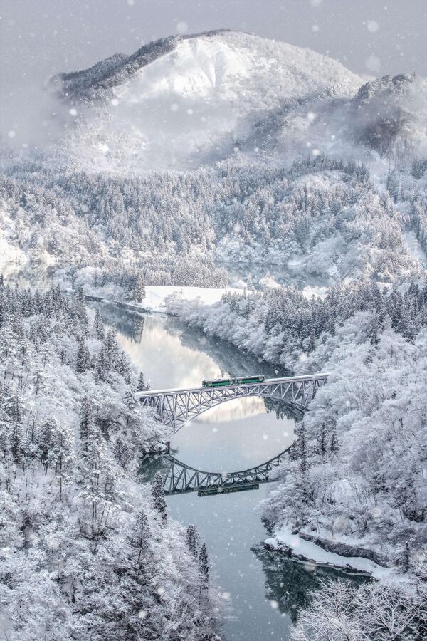 Ảnh Tadami Line in Winter của nhiếp ảnh gia Nhật Bản Takeshi Kameyama, đoạt giải Nature Photographer Of the Year loại không chuyên trong cuộc thi International Photography Awards 2022. - Sputnik Việt Nam