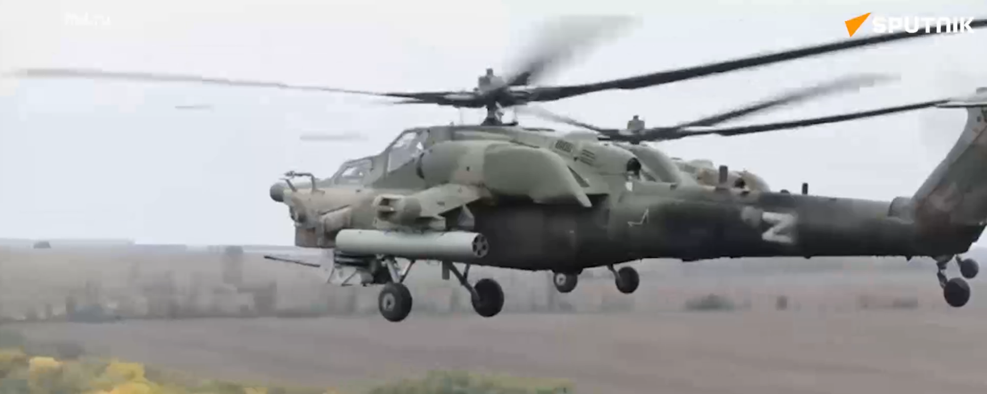 Bộ Quốc phòng Liên bang Nga cho thấy hoạt động chiến đấu của trực thăng Mi-28N tại Ukraina - Sputnik Việt Nam, 1920, 27.09.2022