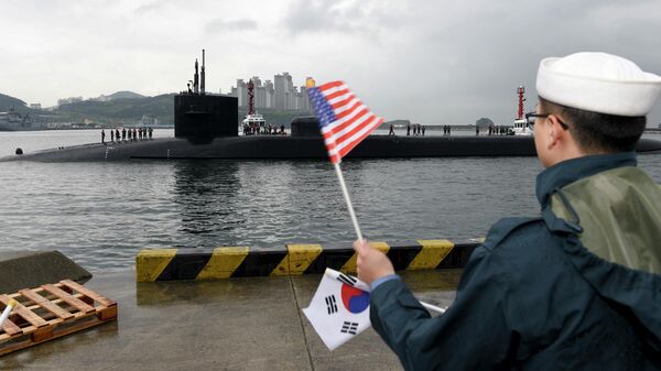 Tàu ngầm tên lửa dẫn đường lớp Ohio USS Michigan đến Busan, Hàn Quốc - Sputnik Việt Nam