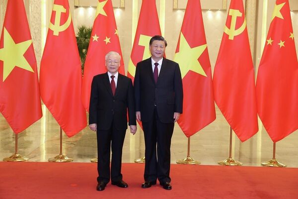 Lễ đón Tổng Bí thư Nguyễn Phú Trọng thăm chính thức Cộng hòa Nhân dân Trung Hoa - Sputnik Việt Nam