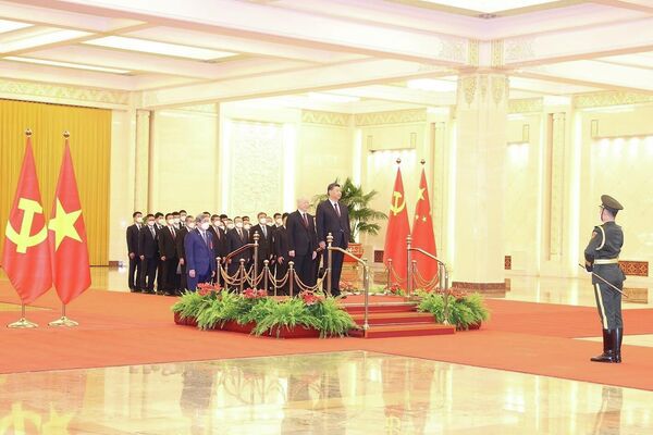 Lễ đón Tổng Bí thư Nguyễn Phú Trọng thăm chính thức Cộng hòa Nhân dân Trung Hoa - Sputnik Việt Nam