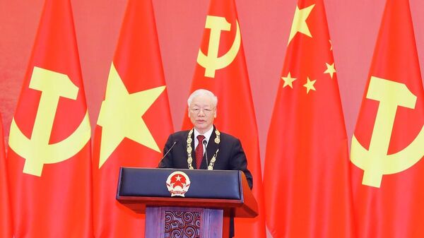 Lễ trao Huân chương Hữu nghị của Trung Quốc tặng Tổng Bí thư Nguyễn Phú Trọng - Sputnik Việt Nam