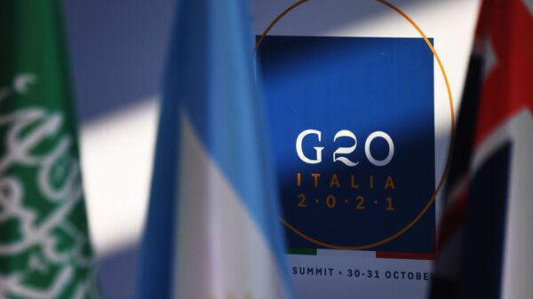 Biểu ngữ hội nghị thượng đỉnh G20 - Sputnik Việt Nam