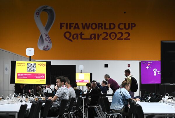 Trung tâm Báo chí Chính thức của FIFA World Cup 2022 ở Doha. - Sputnik Việt Nam
