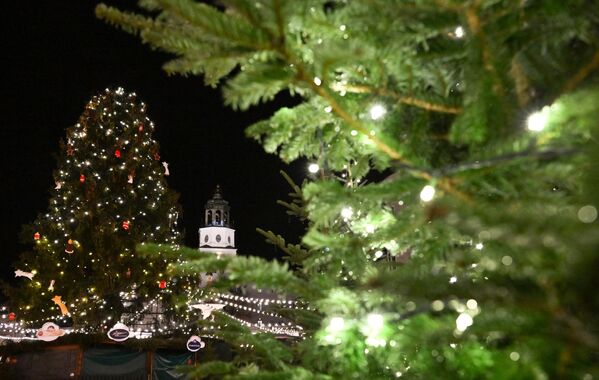 Đèn màu trang trí lễ hội Giáng sinh ở Salzburg. - Sputnik Việt Nam