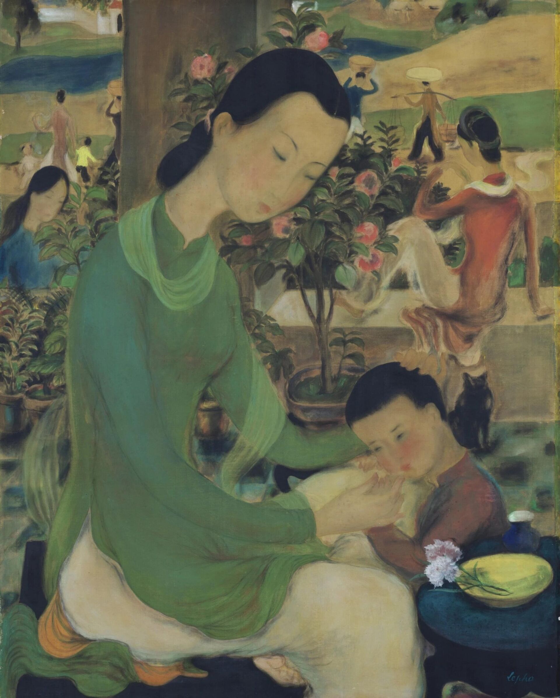 Bức Family Life (Đời sống gia đình) của Lê Phổ - Sputnik Việt Nam, 1920, 02.12.2022